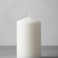 Porcelain white classic pillar candle